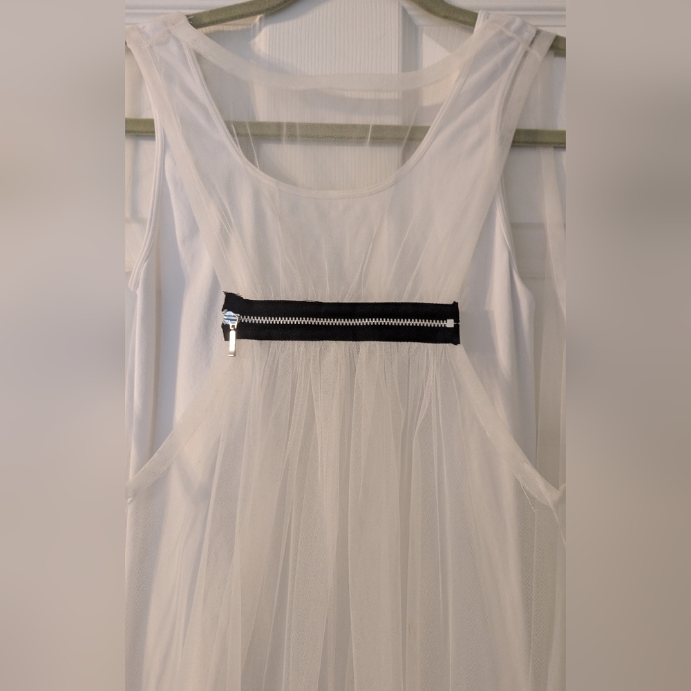 Tees by Tina High Low White Two Layer Dress - Picture 3 of 7